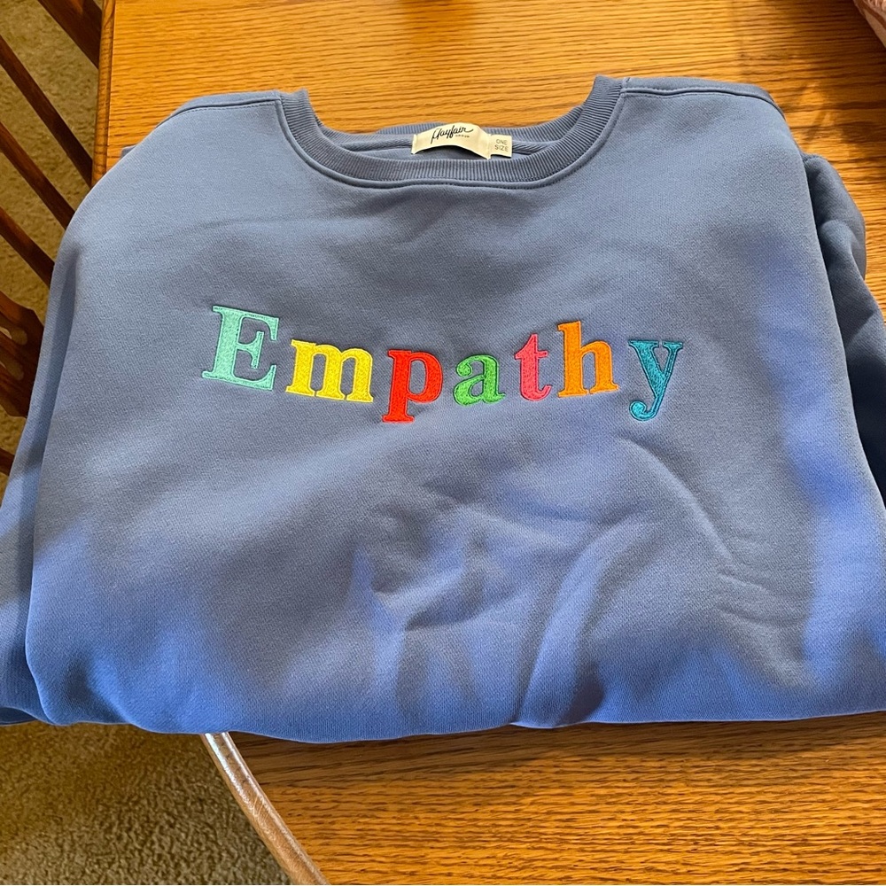 Mayfair Empathy Always Royal Blue Crewneck - One Size